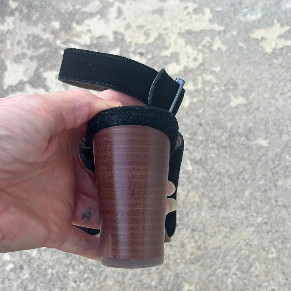 Vionic Black Suede Block Heel Sandals - Picture 5 of 16